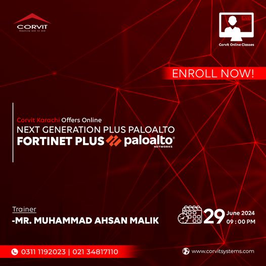 Online Training on Fortinet and PaloAlto